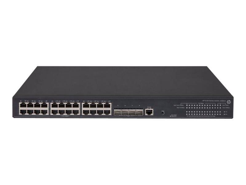 HPE 5130-24G-PoE+-4SFP+ EI - Switch - L3 - managed - 24 x 10/100/1000 + 4 x 10 Gigabit Ethernet / 1 Gigabit Ethernet SFP+ - an Rack montierbar