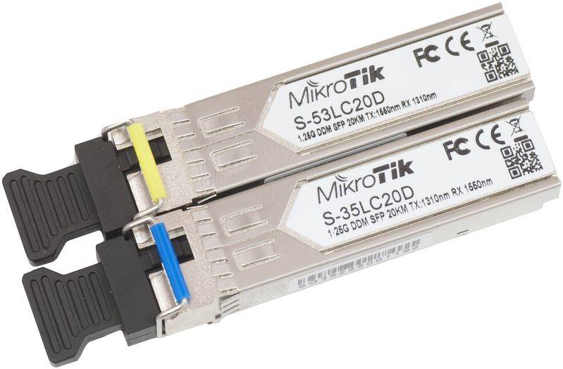 MikroTik S-3553LC20D - Kit - SFP (Mini-GBIC)-Transceiver-Modul - LC Single-Modus