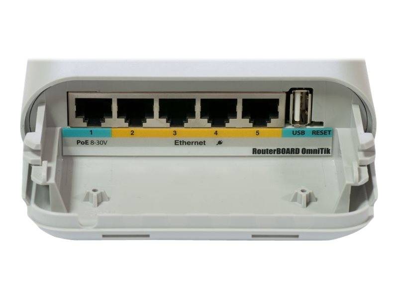 MikroTik OmniTik 5 | 5 GHz WLAN Accesspoint, Wetterfest, 5-Port Switch, L4