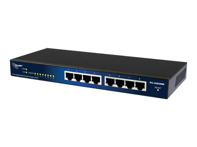 ALLNET ALL-SG8208M - Switch - managed - 8 x 10/100/1000 - Desktop