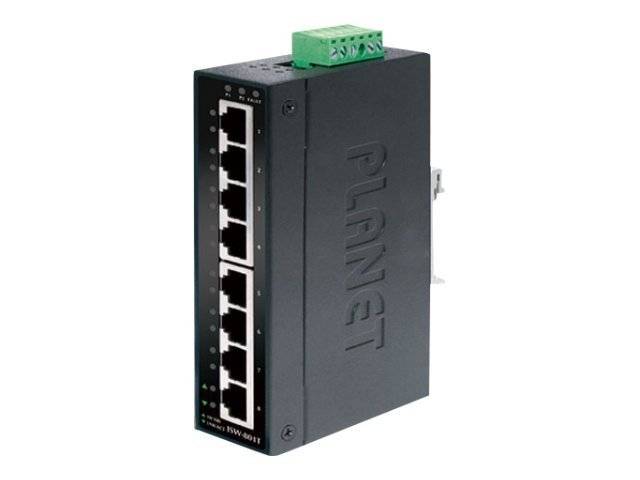 PLANET ISW-801T - Switch - 8 x 10/100 - an DIN-Schiene