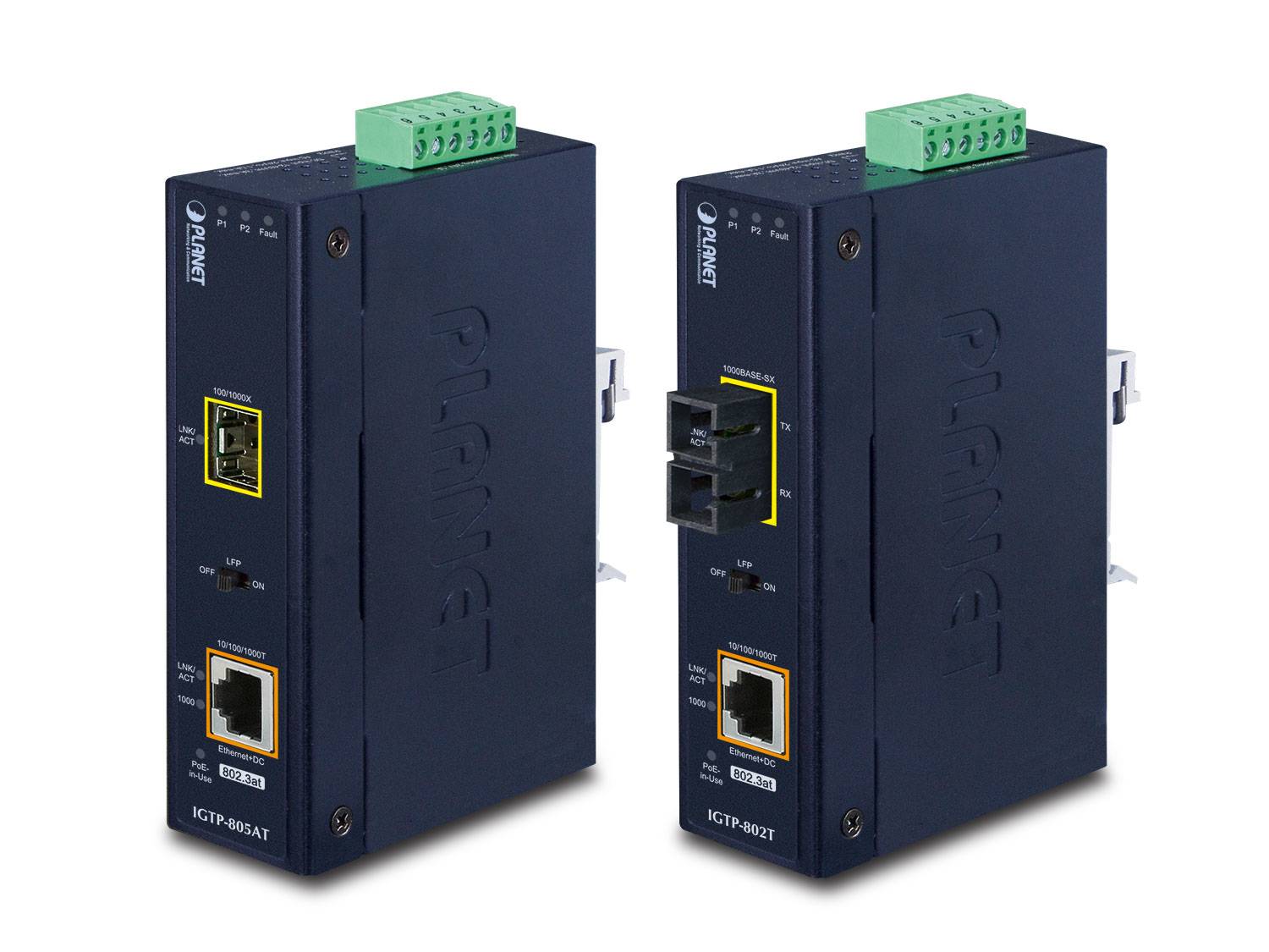 PLANET IGTP-805AT - Medienkonverter - GigE - 10Base-T, 1000Base-LX, 1000Base-SX, 100Base-TX, 1000Base-T - SFP (mini-GBIC)