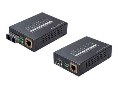 PLANET GTP-805A - Medienkonverter - GigE - 10Base-T, 100Base-TX, 1000Base-T, 1000Base-X - RJ-45 / SFP (mini-GBIC)