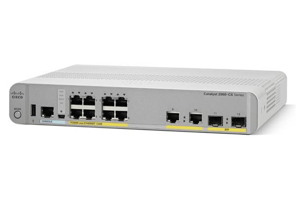 Cisco Catalyst 2960CX-8TC-L - Switch - managed - 8 x 10/100/1000 + 2 x SFP + 2 x 10/100/1000 (Uplink)