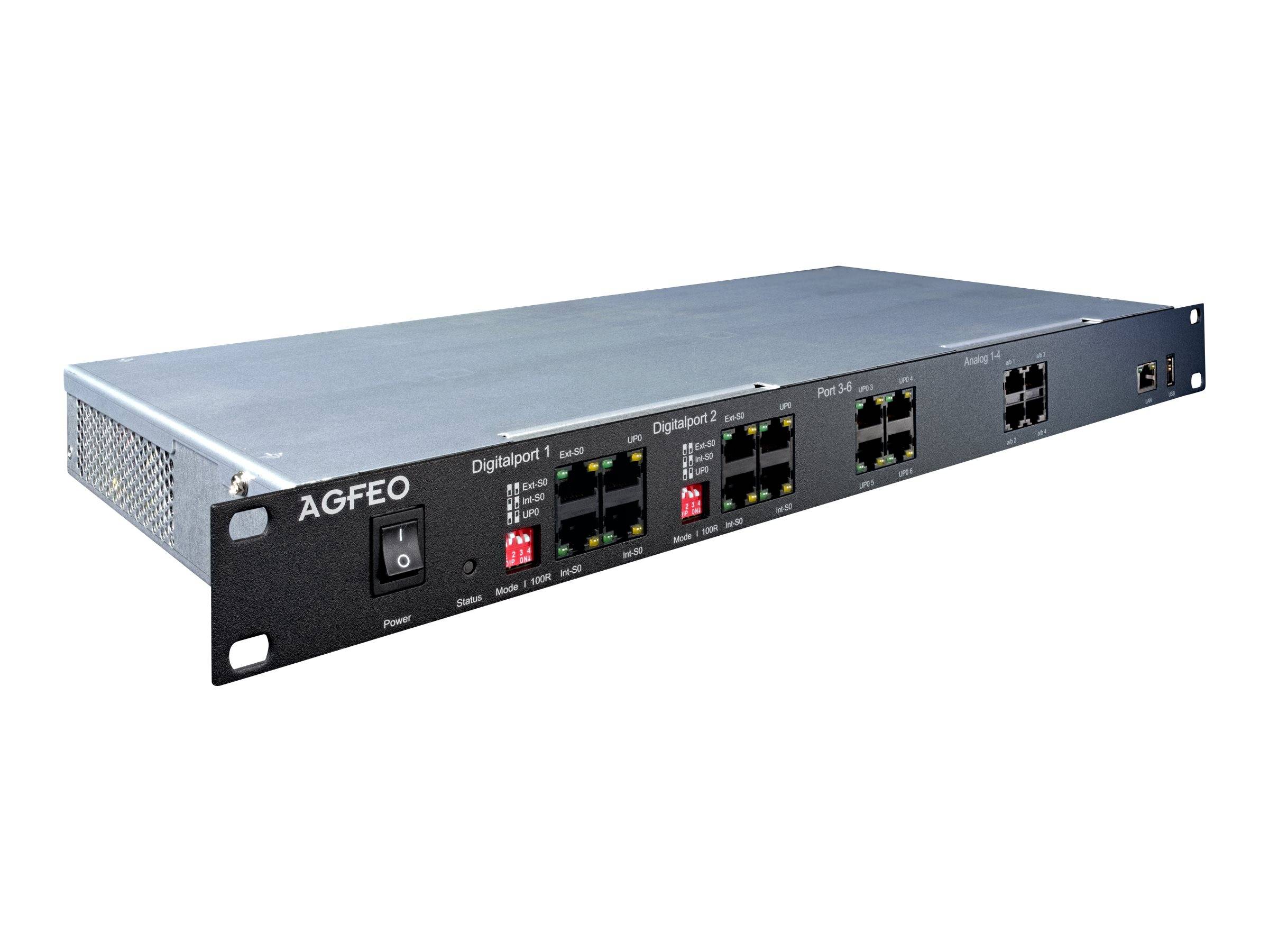 AGFEO ES 628 IT - Hybrid PBX - 1U - in Rack montierbar