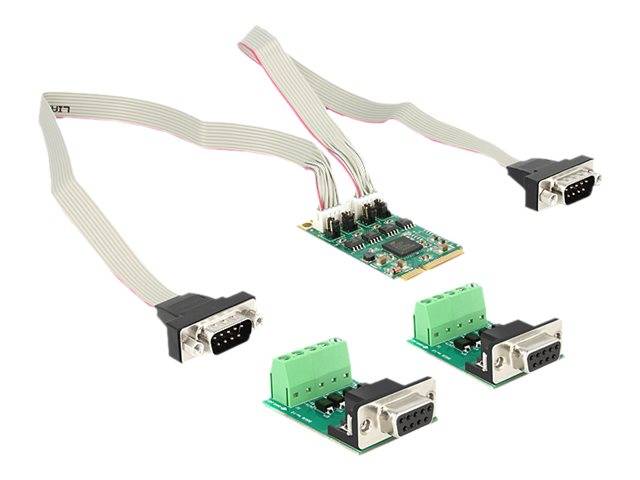 DeLock MiniPCIe I/O PCIe full size 2 x Serial RS-422 / 485 with 600 W Surge