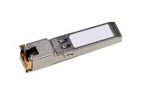 Kleines Stecker-Faseroptik-Transceiver-Modul mit Metallgehäuse und Steckerverbinder.