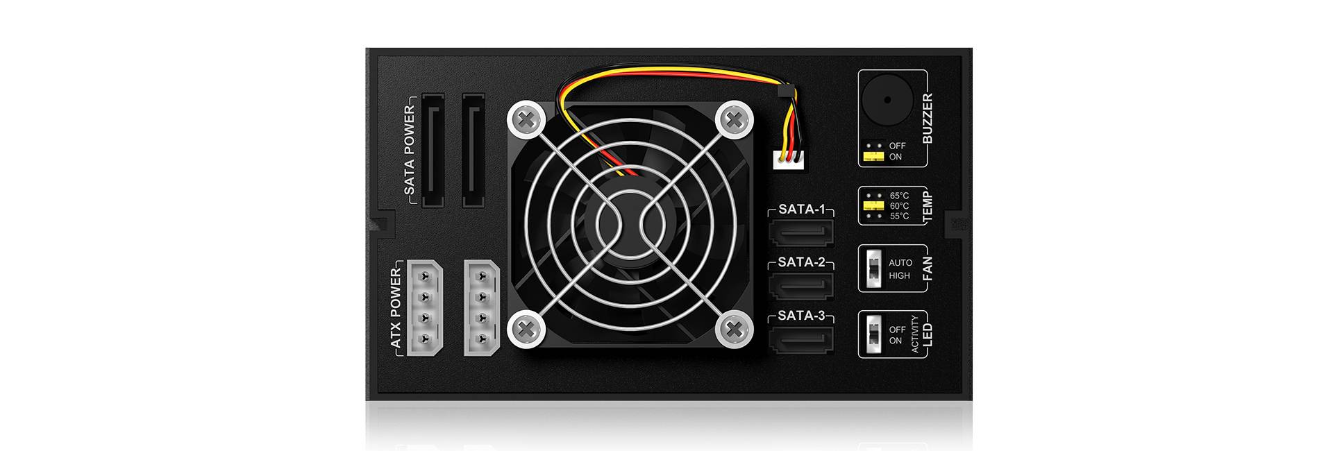 ICY BOX - RaidSonic ICY BOX IB-563SSK - Gehäuse für Speicherlaufwerke mit Lüfter - 3.5"" (8.9 cm)