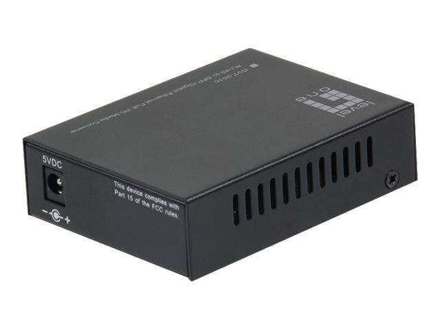 LevelOne GVT-2010 - Medienkonverter - 100Mb LAN - 10Base-T, 100Base-TX, 1000Base-T, 1000Base-X - RJ-45 / SFP (mini-GBIC)