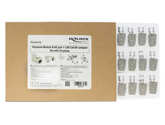 DeLOCK Keystone module - Modulare Eingabe - RJ-45 (Packung mit 24)