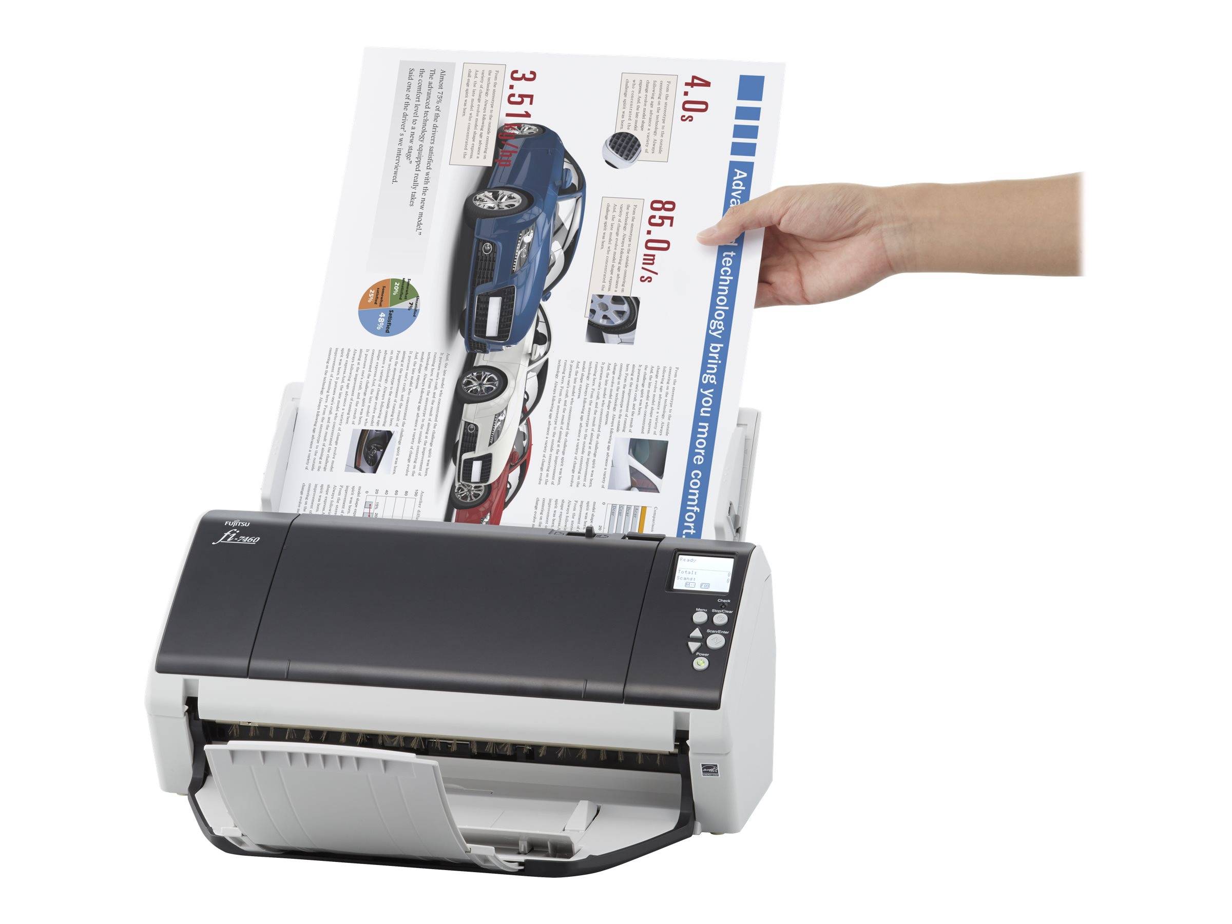 RICOH - Fujitsu fi-7480 - Dokumentenscanner - Dual CCD - Duplex - 304.8 x 431.8 mm - 600 dpi x 600 dpi - bis zu 160 Seit