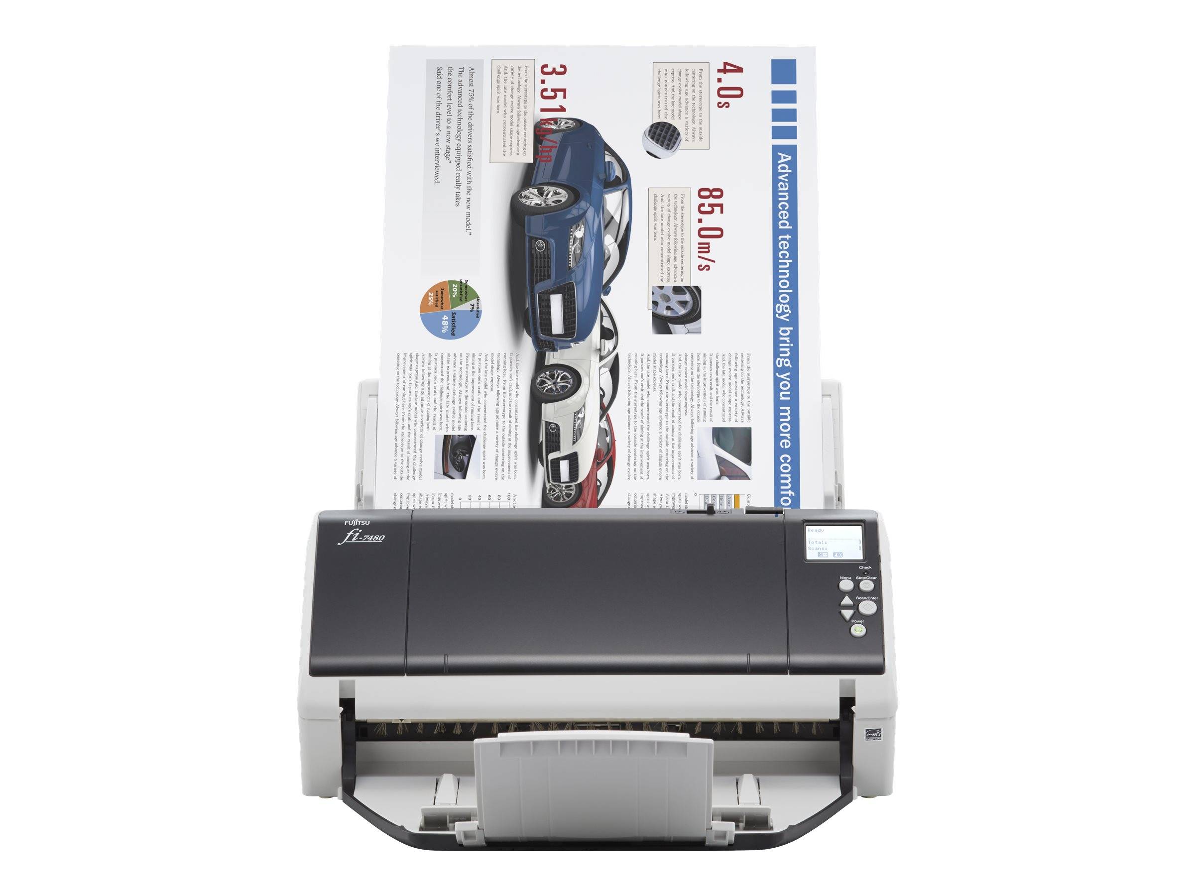 RICOH - Fujitsu fi-7480 - Dokumentenscanner - Dual CCD - Duplex - 304.8 x 431.8 mm - 600 dpi x 600 dpi - bis zu 160 Seit