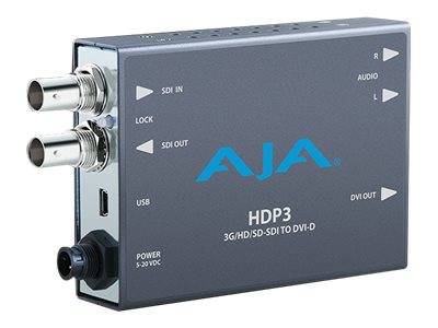 AJA HDP3 - 3G-SDI/HD-SDI/SDI auf DVI Video/Audio - Converter