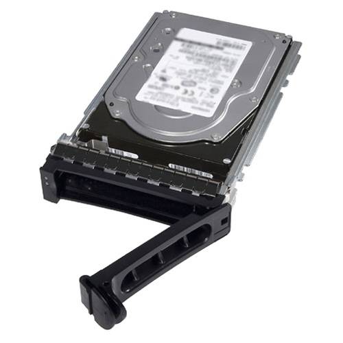 Ein Computerfestplattenlaufwerk in einem schwarzen Hot-Swap-Gehäuse, isoliert auf weißem Hintergrund dargestellt.