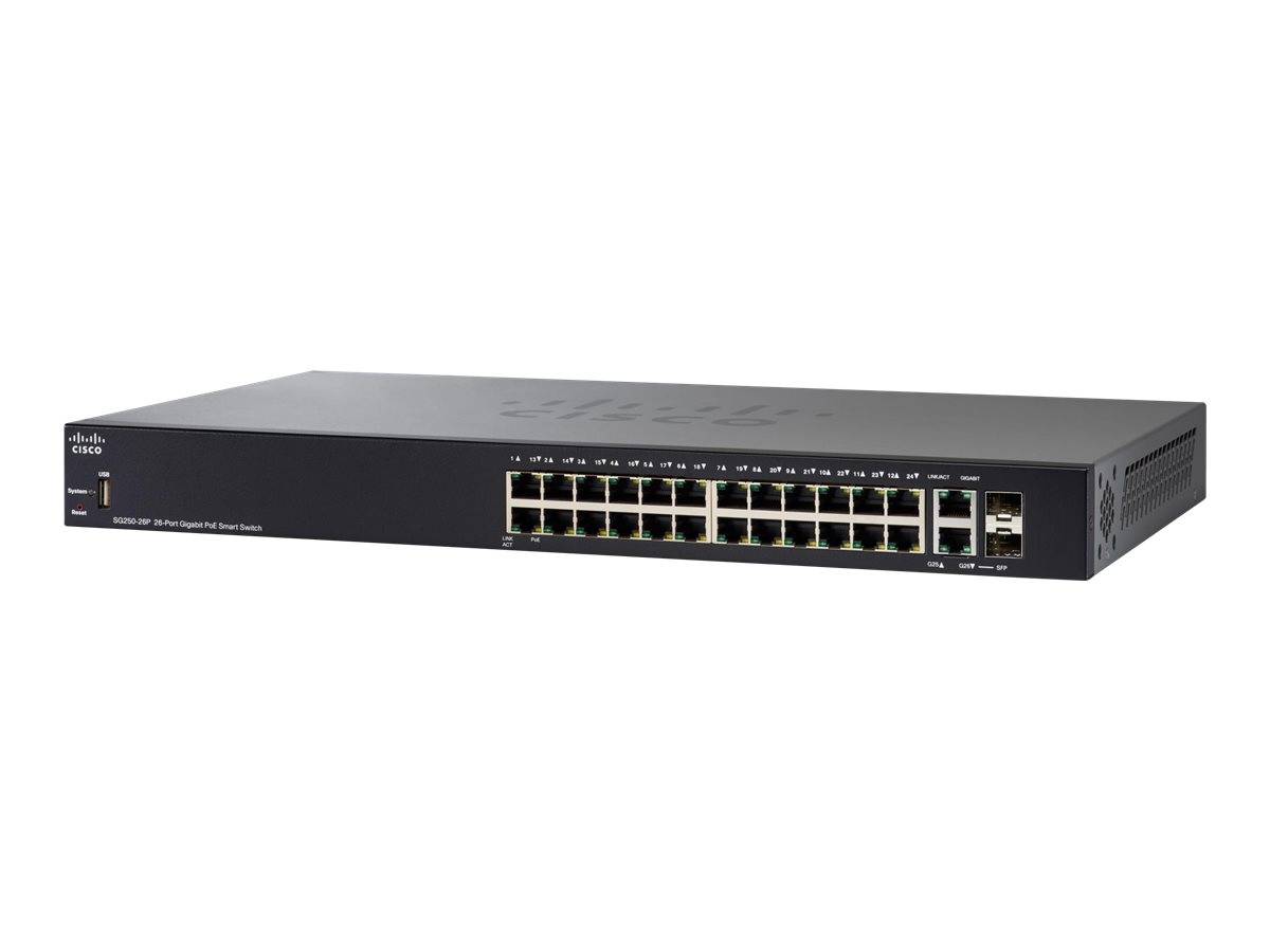 Cisco 250 Series SG250-26P - Switch - Smart - 24 x 10/100/1000 (PoE+)