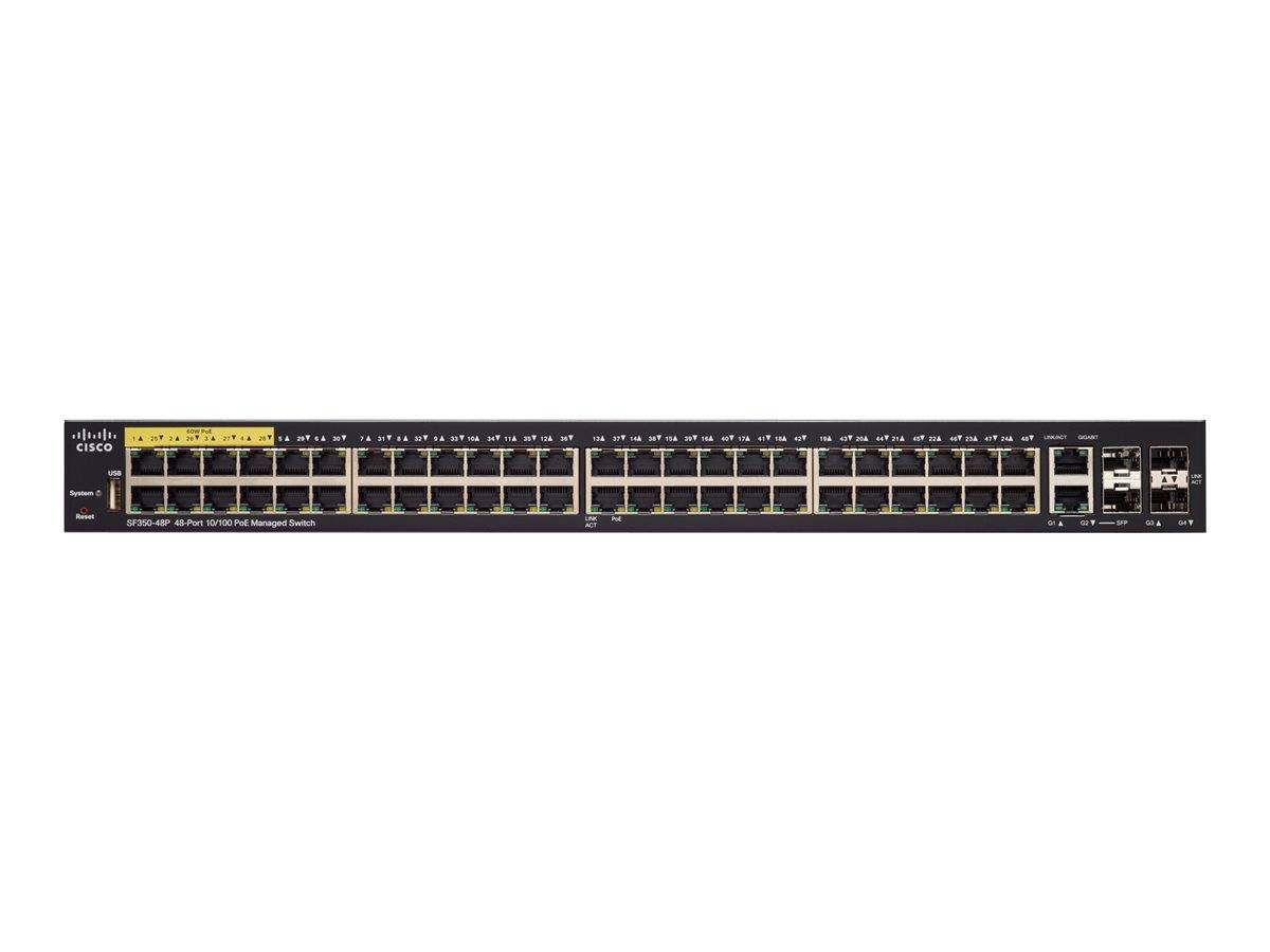 Cisco Small Business SF350-48P - Switch - L3 - managed - 48 x 10/100 (PoE+)
