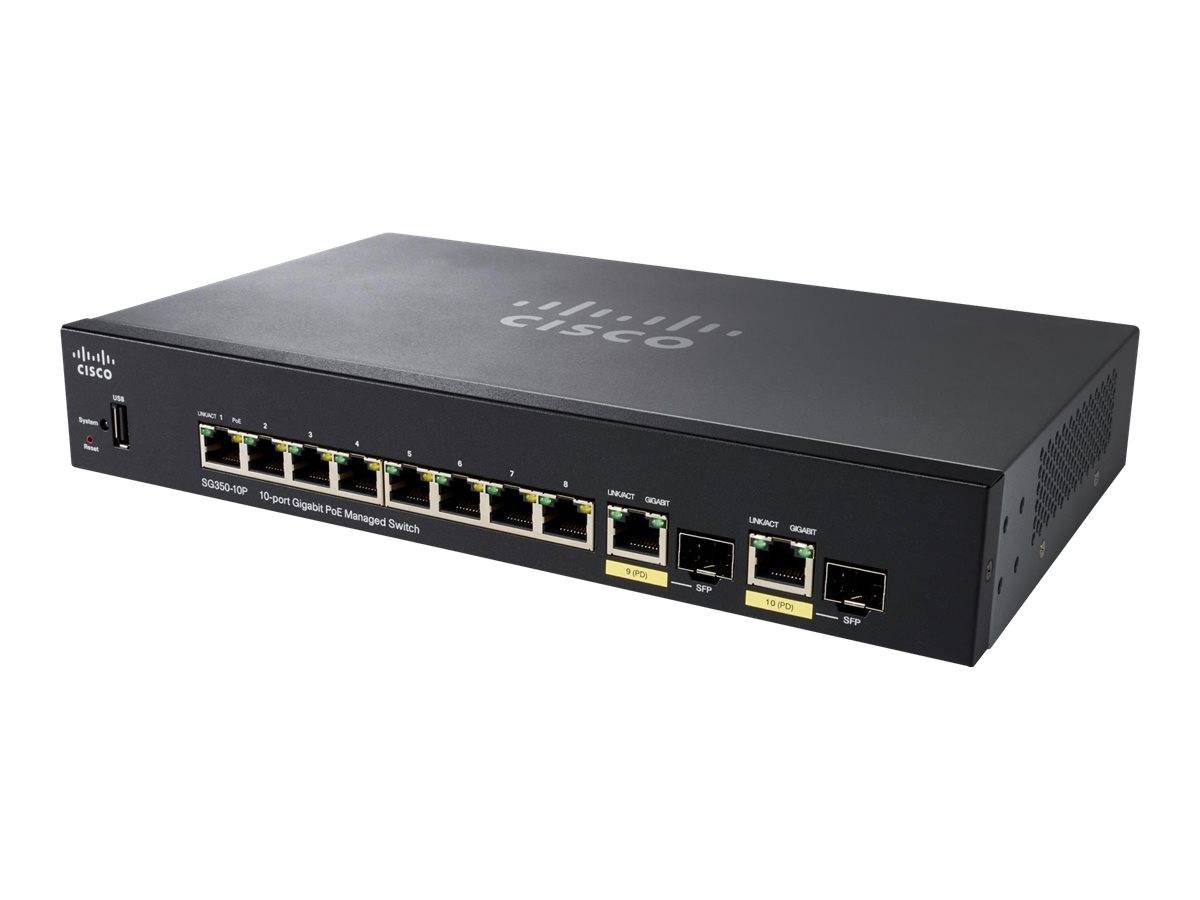Cisco Small Business SG350-10P - Switch - L3 - managed - 8 x 10/100/1000 (PoE+)