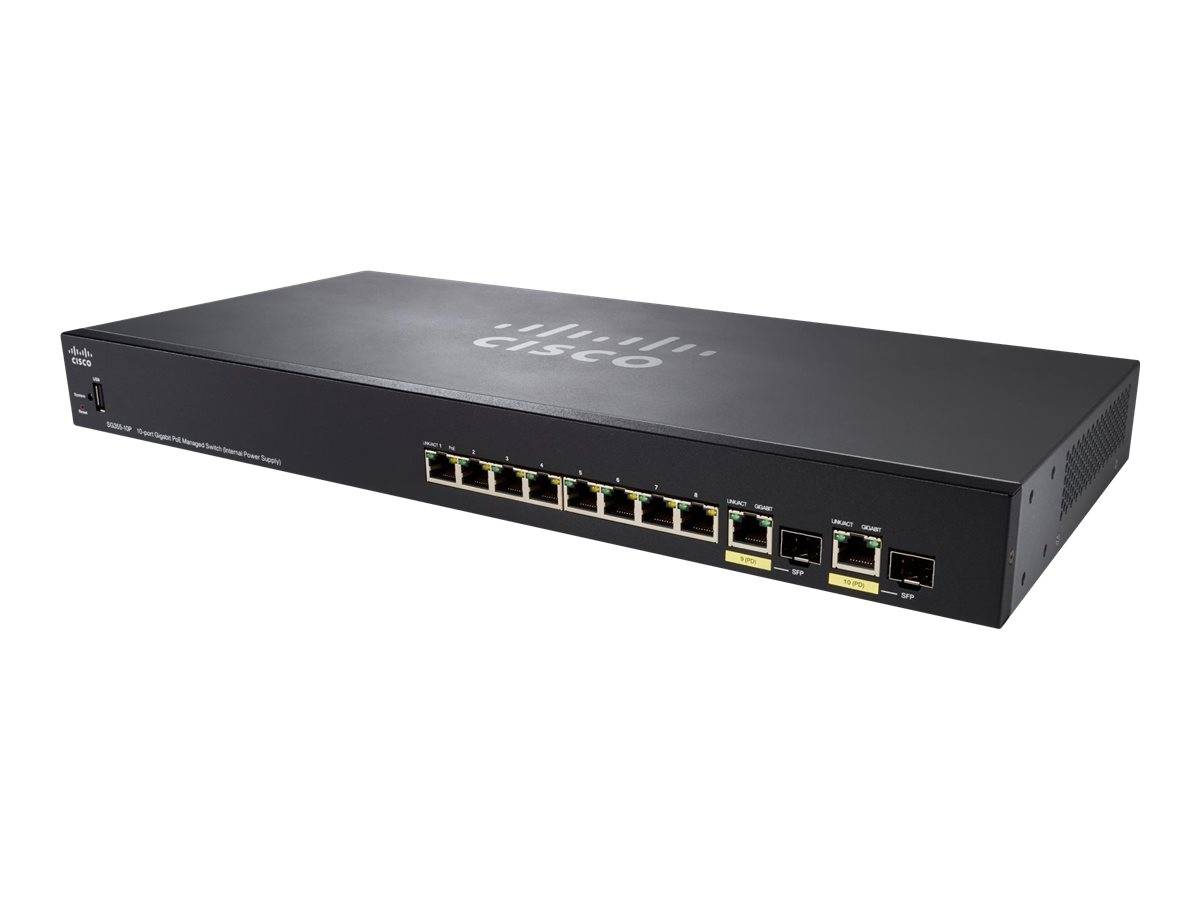 Cisco Small Business SG355-10P - Switch - L3 - managed - 8 x 10/100/1000 (PoE+)