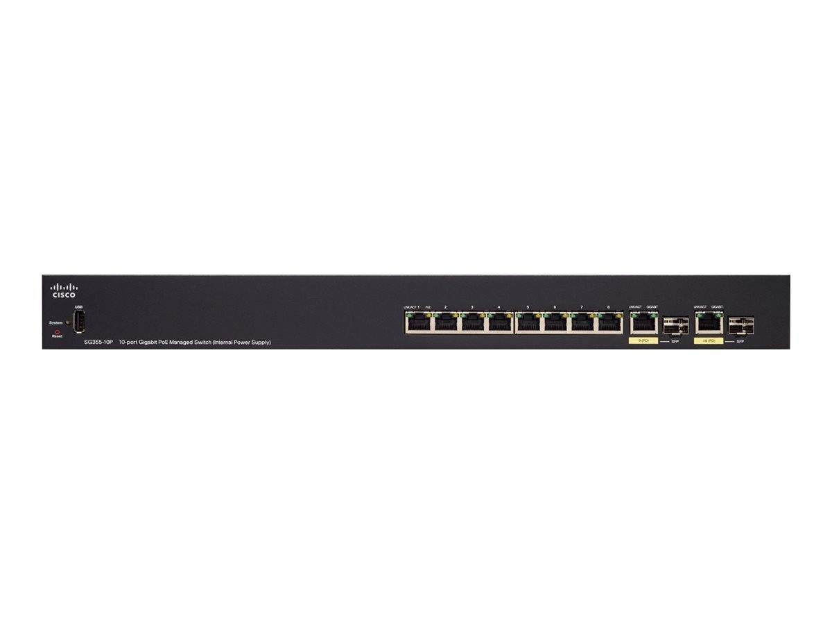 Cisco Small Business SG355-10P - Switch - L3 - managed - 8 x 10/100/1000 (PoE+)