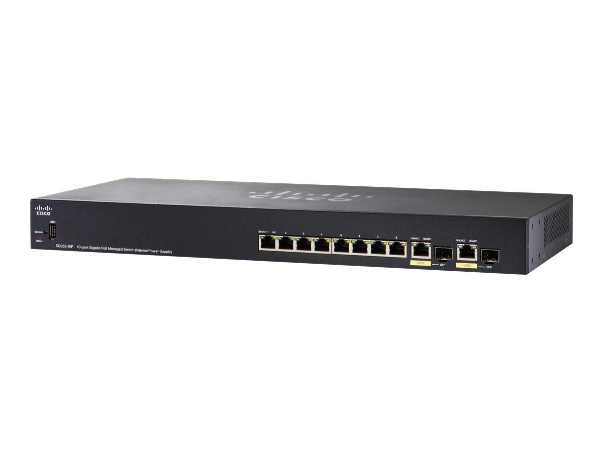 Cisco Small Business SG355-10P - Switch - L3 - managed - 8 x 10/100/1000 (PoE+)