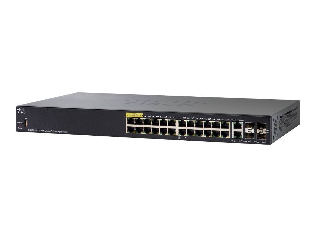 Cisco Small Business SG350-28P - Switch - L3 - managed - 24 x 10/100/1000 (PoE+)