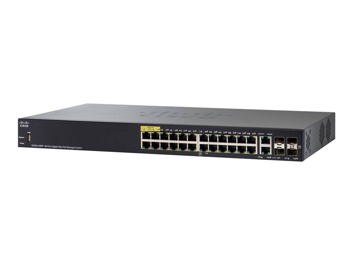 Cisco Small Business SG350-28MP - Switch - L3 - managed - 24 x 10/100/1000 (PoE+)