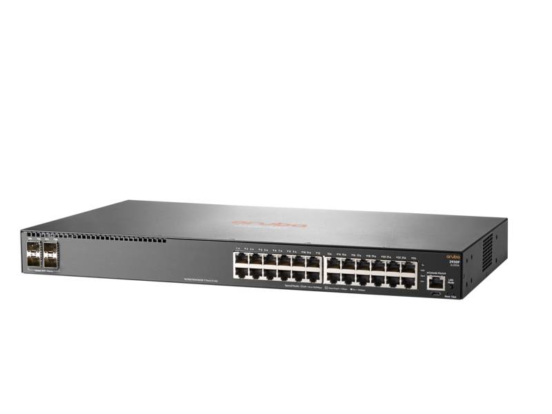 HPE Aruba 2930F 24G 4SFP+ - Switch - L3 - managed - 24 x 10/100/1000 + 4 x 1 Gigabit/10 Gigabit SFP+ (Uplink)
