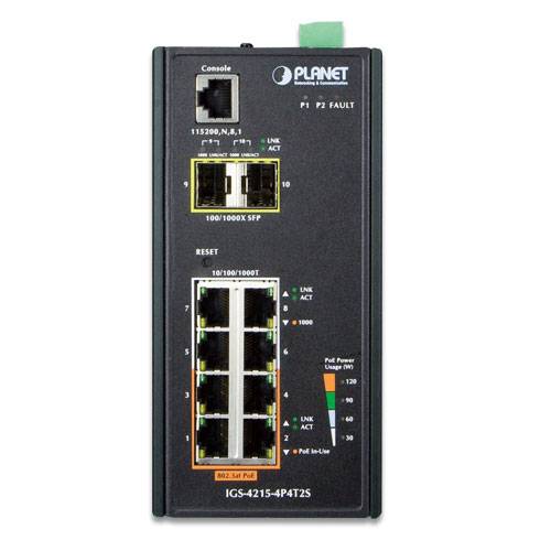 PLANET IGS-4215-4P4T2S - Switch - managed - 4 x 10/100/1000 + 4 x 10/100/1000 (PoE)