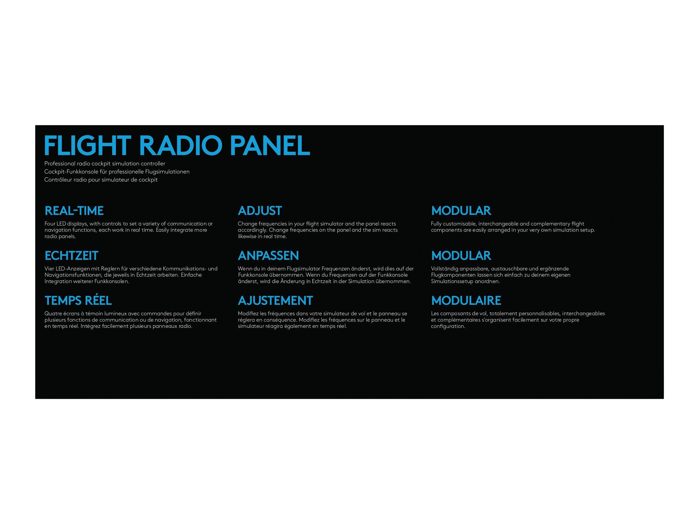 Logitech Flight Radio Panel - Flugsimulator-Instrumentenbrett