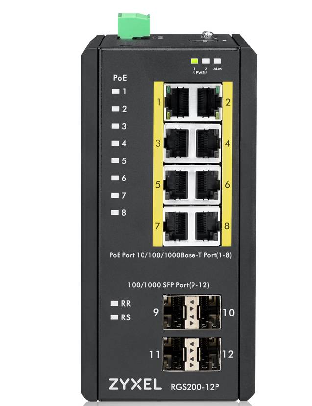 Zyxel RGS200-12P - Switch - managed - 8 x 10/100/1000 (PoE+)