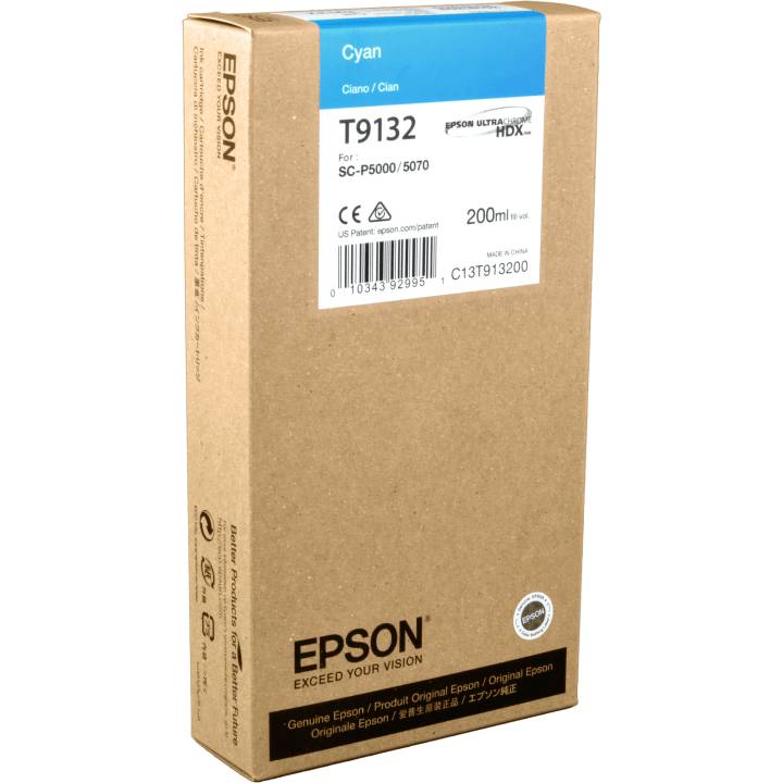 Epson Tinte C13T913200 cyan T9132