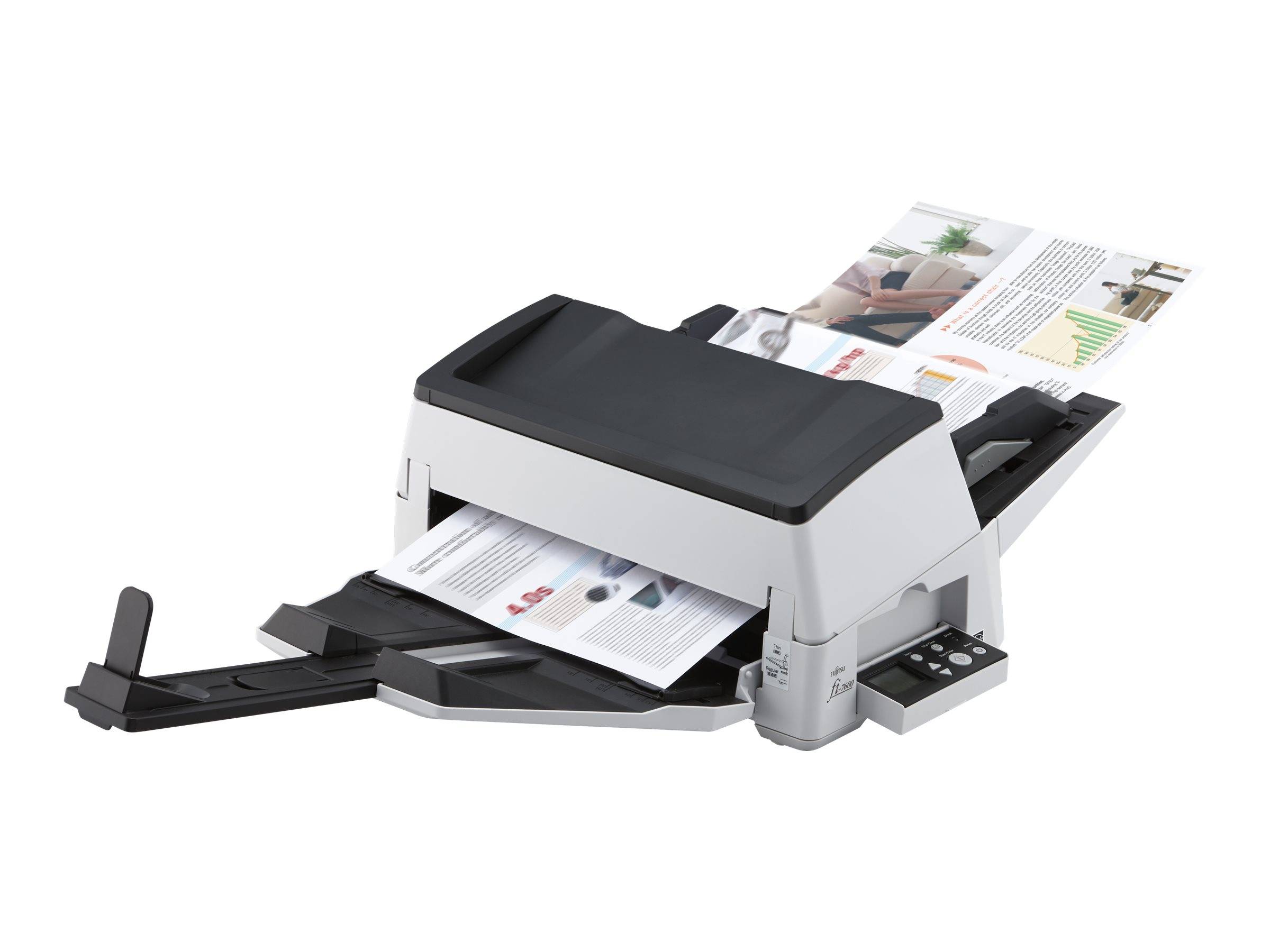 RICOH - Fujitsu fi-7600 - Dokumentenscanner - Dual CCD - Duplex - 304.8 x 431.8 mm - 600 dpi x 600 dpi - bis zu 100 Seit