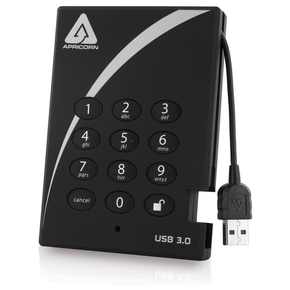 Apricorn Aegis Padlock 3.0 A25-3PL256-500 - Festplatte - verschlüsselt - 500 GB - extern (tragbar)