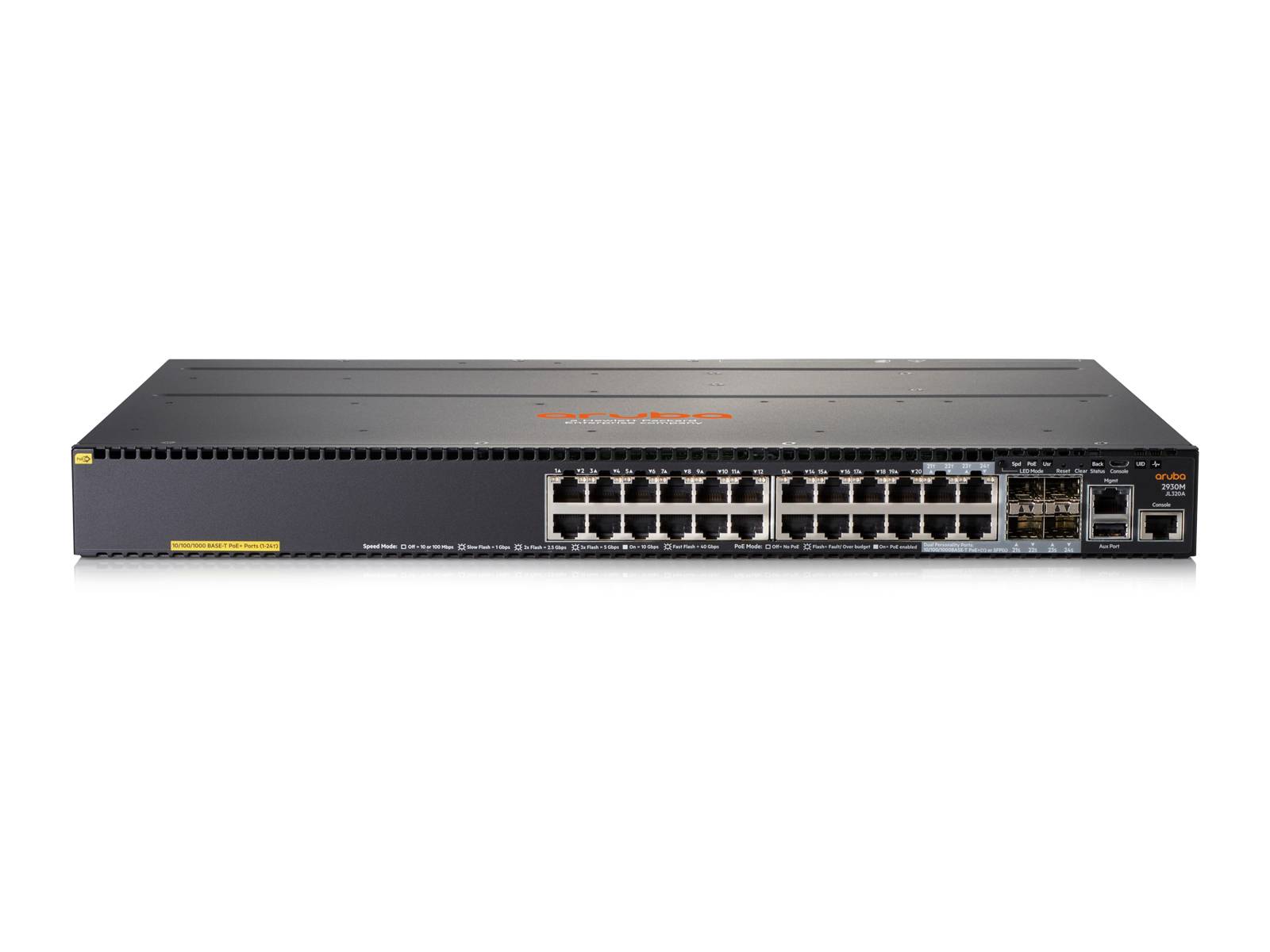 HPE Aruba 2930M 24G POE+ 1-Slot - Switch - L3 - managed - 20 x 10/100/1000 (PoE+)