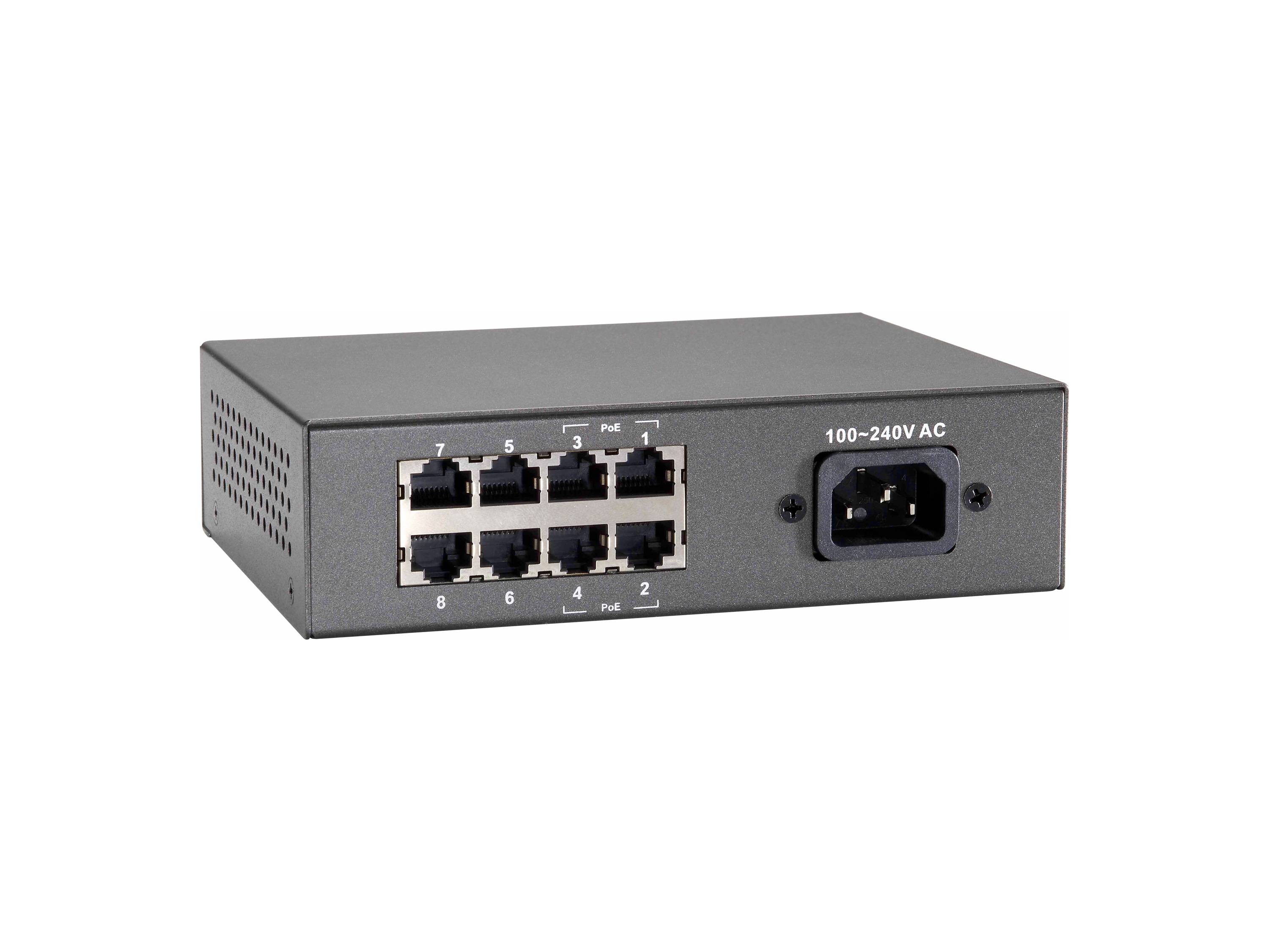 LevelOne FEP-0812 - Switch - unmanaged - 4 x 10/100 (PoE)