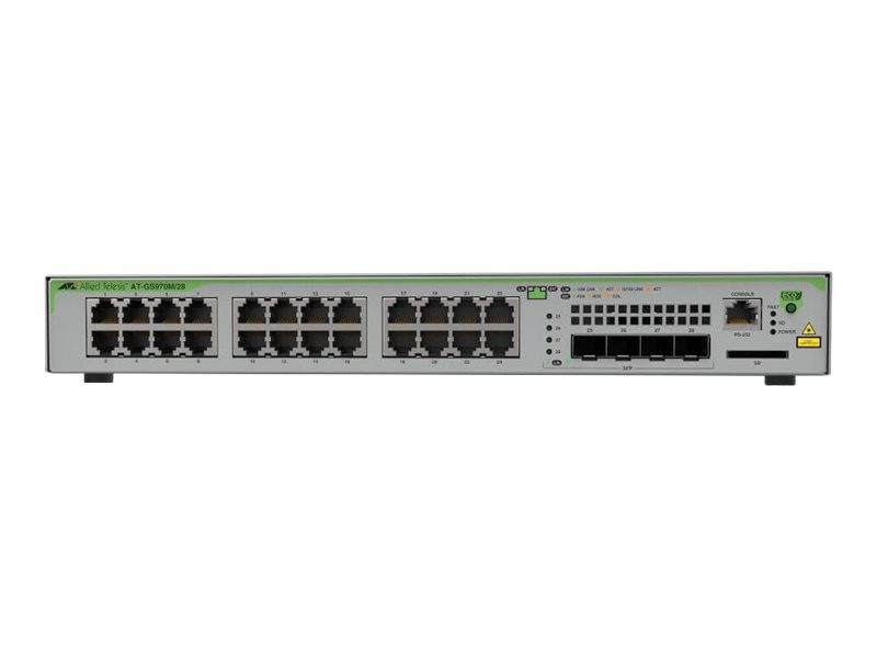 Allied Telesis CentreCOM AT-GS970M/28PS - Switch - L3 - managed - 24 x 10/100/1000 (PoE+)