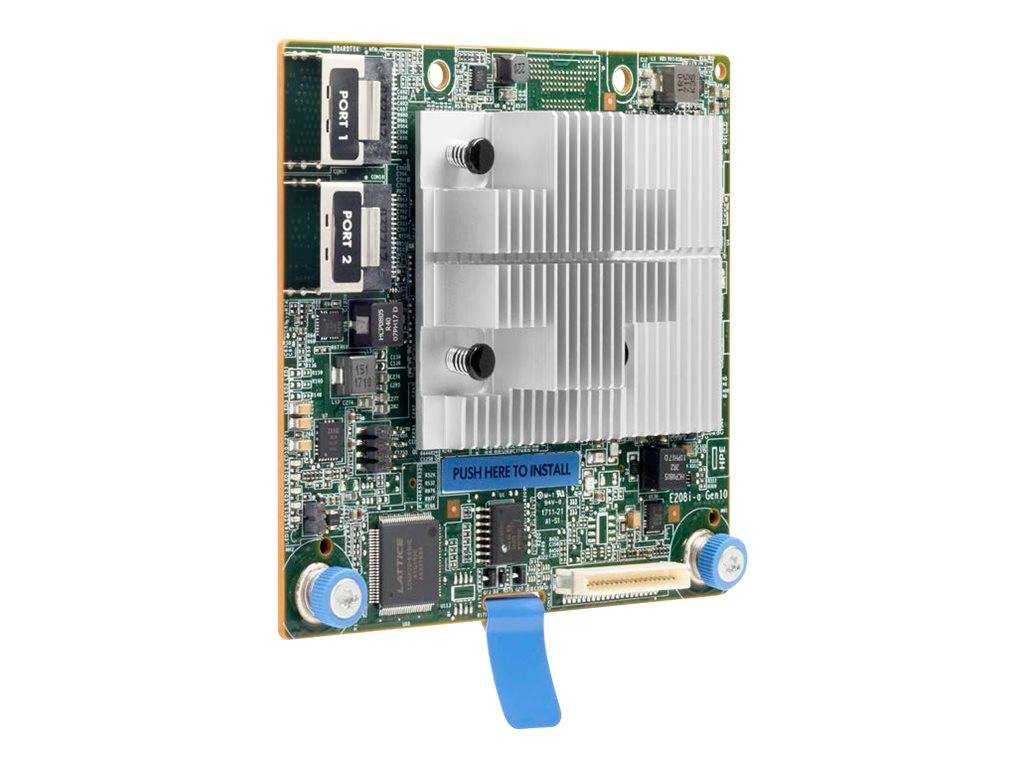 Computererweiterungskarte mit großem silbernem Kühlkörper, zwei gekennzeichneten Anschlüssen und blauem Ziehreiter, abgebildet auf weißem Hintergrund.