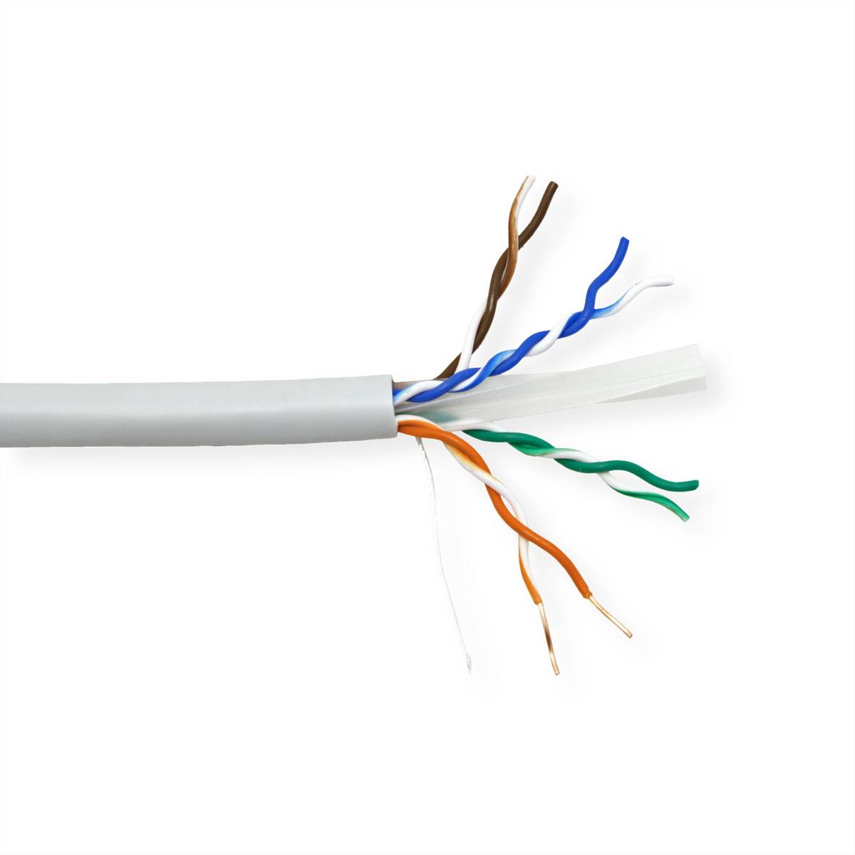 ROLINE UTP Kabel, Cat.6A (Class EA), Massivdraht, LSOH, 100m