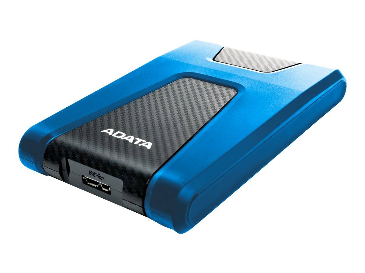 Blau und schwarz externe tragbare ADATA Festplatte mit USB-Anschluss