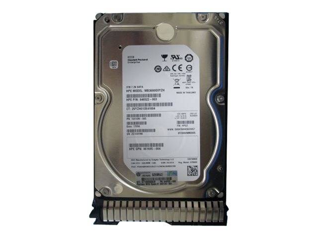 Vorderansicht einer Seagate-Computerfestplatte mit sichtbarem Produktetikett und Steckerkontakten.