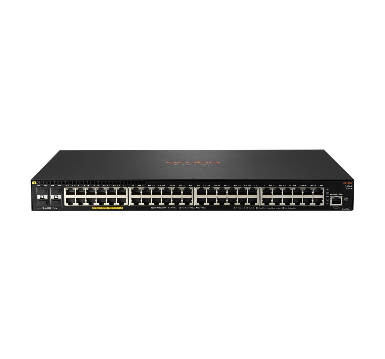 HPE Aruba 2930F 48G PoE+ 4SFP+ - Switch - L3 - managed - 48 x 10/100/1000 (PoE+)