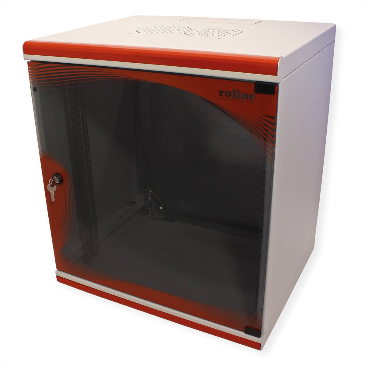 Roline - Gehäuse - geeignet für Wandmontage - Grau, Karminrot - 12U - 25.4/48.3 cm (10"/19")