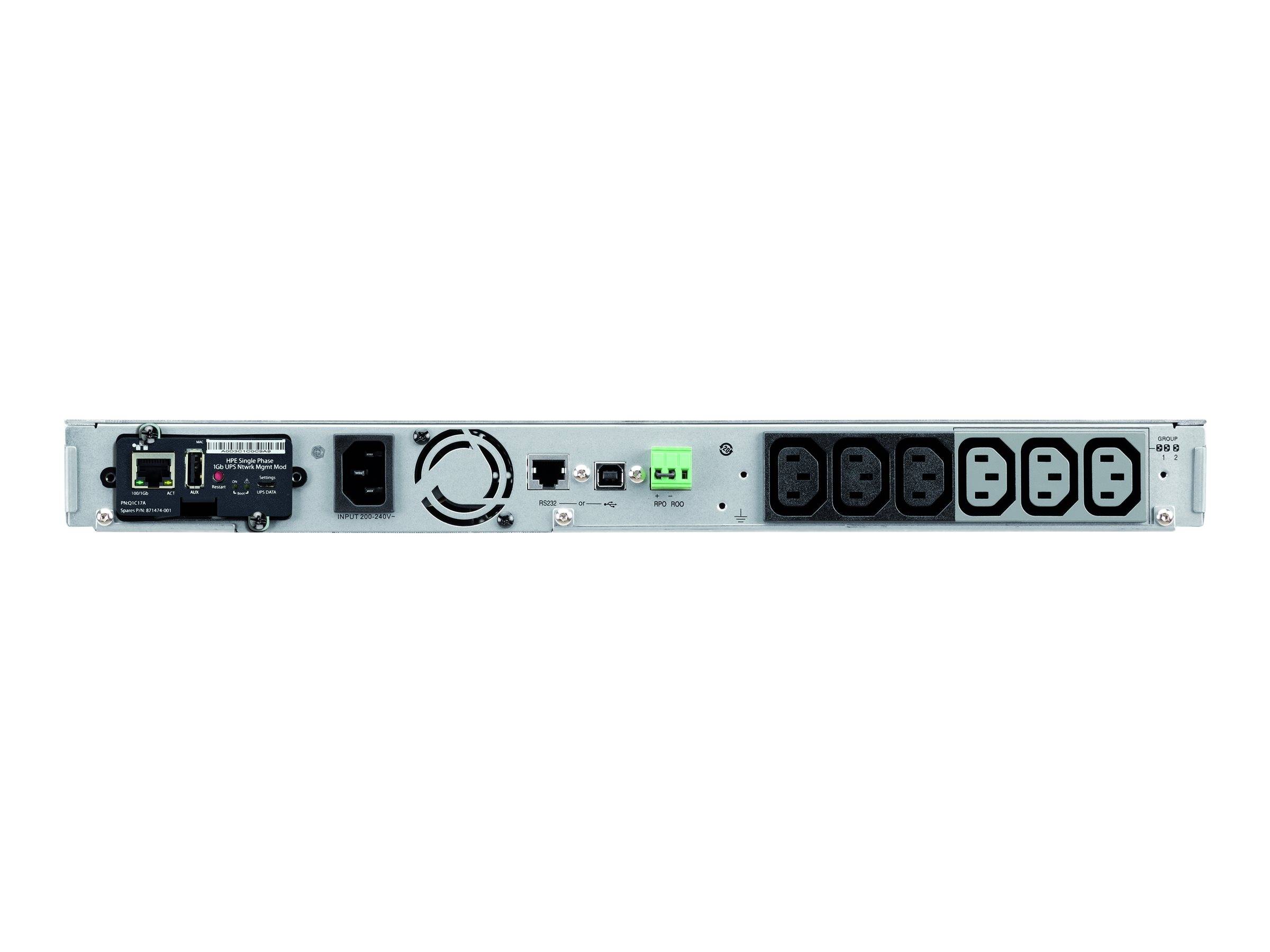HPE R1500 G5 - USV (Rack - einbaufähig) - Wechselstrom 220/230/240 V
