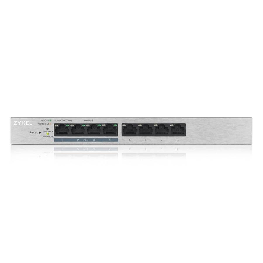 GS1200-8v2 Web Managed Switch - 8x Gigabit Ethernet, 4x PoE+