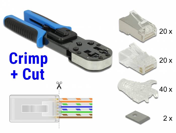 DeLOCK RJ45 Crimp+Cut Toolkit - Crimpwerkzeug