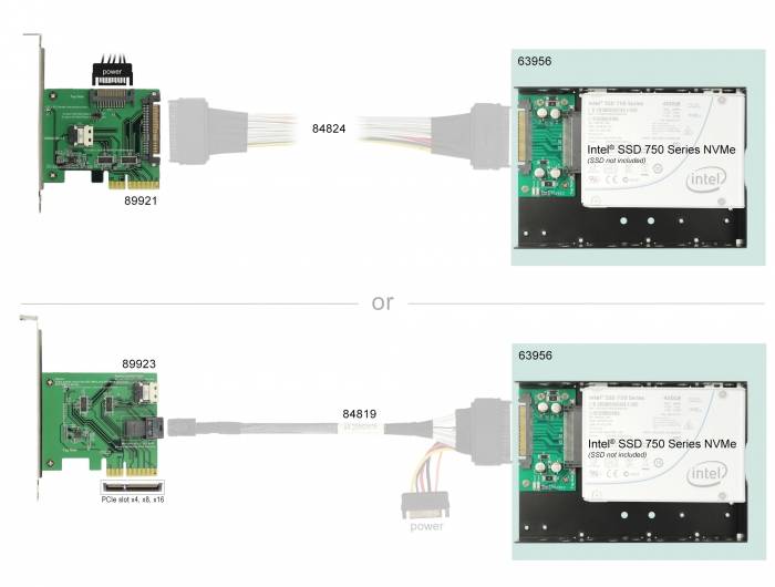 DeLOCK - Laufwerksschachtadapter - 3,5" auf U.2 (8,9 cm auf U.2)