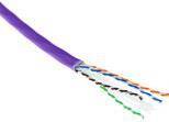 ACT Cat 6A U/UTP solid installation cable, LSZH, CPR euroclass ECA 23AWG, violet 305 meter C6A U/UTP SOLID LSZH ECA 305M