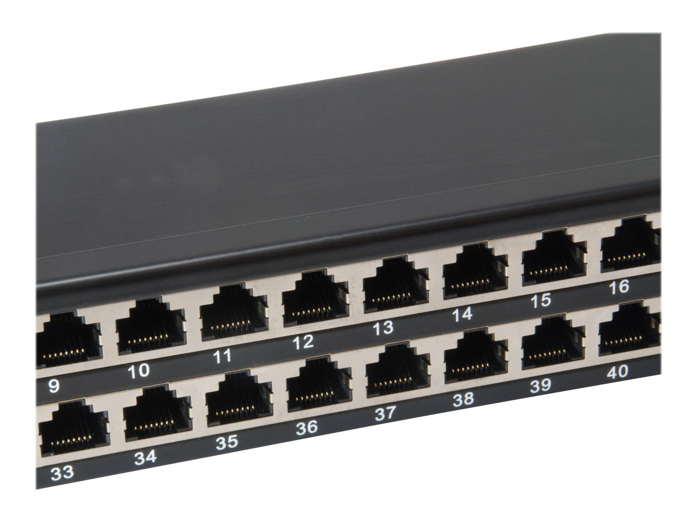 equip Pro - Patch Panel - Rack montierbar - CAT 6 - STP - RJ-45 X 48 - Schwarz - 1U - 48.3 cm (19"")