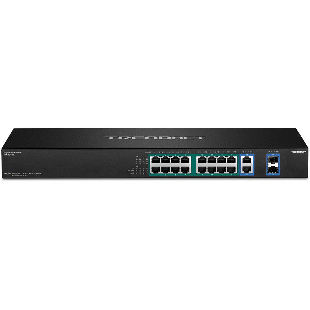 TRENDnet TPE TG182F - Switch - 16 x 10/100/1000 (PoE+)