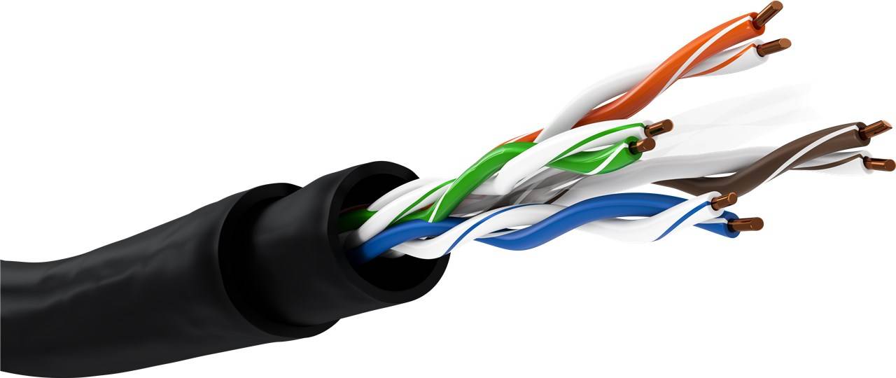 goobay CAT 6 Outdoor Netzwerkkabel Set U/UTP Kupfermaterial AWG 24/1 soldie PE schwarz 100 m